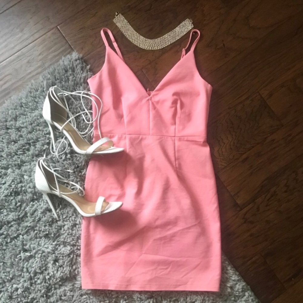 RARE Beginning Boutique Baby Pink Strappy Dress